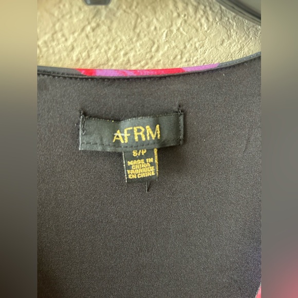 AFRM Women's Phillipa Floral Print Ruched Long Sleeve Bodycon Dress Size Small - Picture 8 of 8